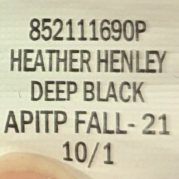 A Pea in The Pod x Grey State Maternity Henley Long Sleeve Shirt (Black) - Picture 9 of 13